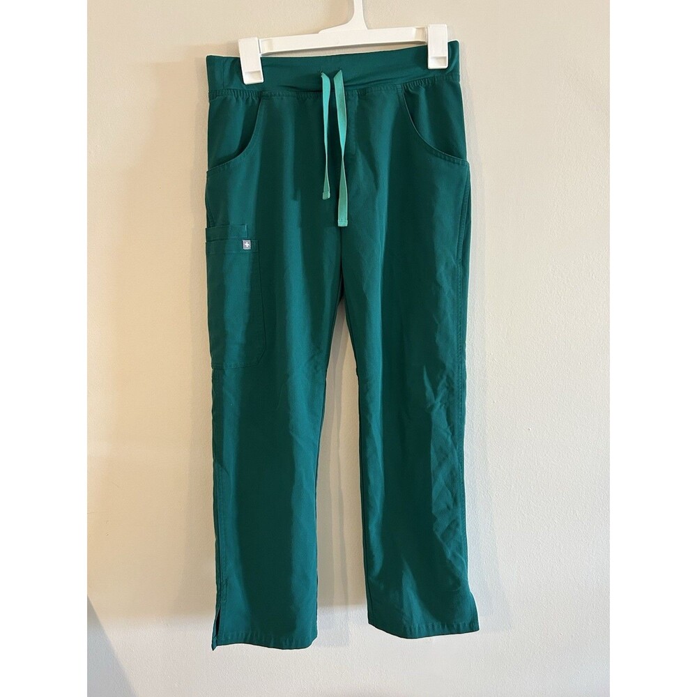 Figs Kade Cargo Scrub Pants size XS Petite Green